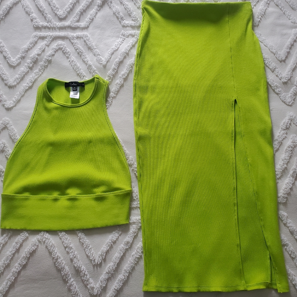 Midi skirt and top matching set